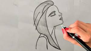 Sketch in a cupid's bow shape to suggest the top lip, then a gentle curve for the bottom lip. How To Draw Cute Girl Drawing Tutorial For Beginners Face Drawing Pencil Sketch Youtube