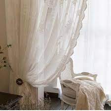 Shabby Chic Fairy Tale Vintage Rose Pattern White Lace Sheer Etsy Shabby Chic Curtains Lace Curtains Shabby Chic Decor
