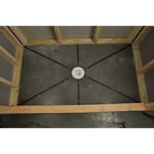 This slope will encourage water that travels from the shower walls and onto the shower floor to lead directly to the shower drain. Pre Pitch Standard Installation Kit Custom Shower Base Pan Sub Floor Slope Drain Ebay