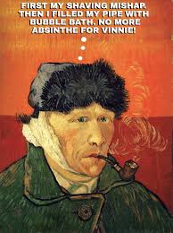 Self-Portrait With a Bandaged Ear,” by Vincent Van Gogh (1889) (OC) :  r/trippinthroughtime