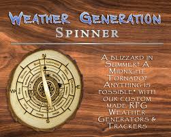 RPG Weather Generator & Tracker Spinner Dungeon Master - Etsy Ireland