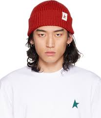 Clearance golden goose beanie Online Black wool beanie with white star