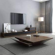 Modern Wood Coffee Table With Storage Square Drum Coffee Table With 1 Drawer In 2021 Centre Table Living Room Center Table Living Room Modern Wood Coffee Table