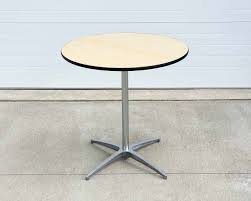 For example a board table with arrowhead base legs will restrict access around the legs if you are wanting to push chairs under the table, while the trumpet base legs will allow freer room for leg. 30 Inch Round Table Elite Events Rental