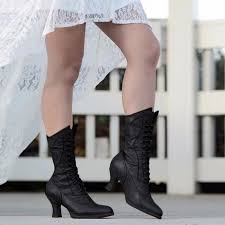 Nouveautés, exclusivités, découvrez un large choix de bottines et boots femme sur sarenza. Femmes Bottes Vintage Bout Pointu Mi Mollet Lacent Chunky Chaussures En Cuir Talon Noir