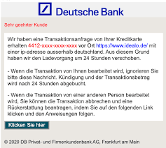 Bank has 2979 banking locations. Deutsche Bank Phishing Aktuell Diesen Fake Mails Durfen Sie Nicht Trauen