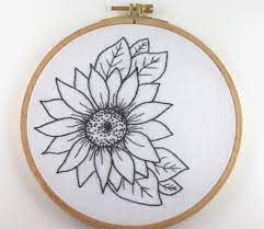 See more ideas about embroidery patterns, embroidery, sunflower. Pdf Hand Embroidery Pattern Sunflower Floral Wreath Etsy