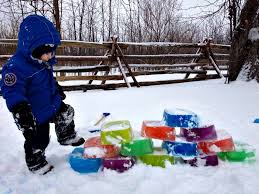 Ice Bricks For Outside Winter Fun Shannon S View From Here Winter Fun Winter Kids Snow Activities