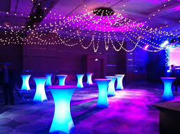 Many Tables Will Be Lit For Atmosphere Lounge Party Futuristic Party Light Decorations