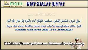 Niat Shalat Jumat Jadi Iamam Makmum Dan Bacaannya Membaca Menulis