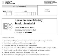 W tym artykule znajdziecie arkusz i odpowiedzi do egzaminu ósmoklasisty 2020 z matematyki. Egzamin Osmoklasisty 2019 Jezyk Niemiecki Odpowiedzi Arkusze Cke Test 8 Klasisty Z J Niemieckiego 17 04 2019 Klucz Odpowiedzi Arkusze Dziennik Baltycki