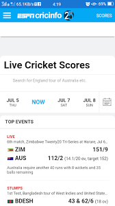 Get latest cricket match score updates only on espn.com. Espn Live Cricket Scores
