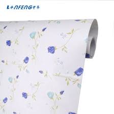 For a romantic floral look, the botanical wallpaper and the blue beauty wallpaper are nice choices. China House Decoration Wallpaper Embossed Blue Flowers Wall Stickers Vinyl Wallpapers China Pvc Wallpaper Pvc Film