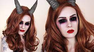 Diy Horns Demon X2f Succubus Makeup Tutorial Youtube Diy Horns Demon Makeup Makeup Tutorial
