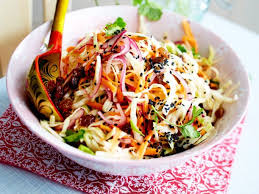 Orientalischer Weisskohlsalat Rezept Lecker Rezept Weisskohlsalat Asiatische Rezepte Orientalischer Krautsalat