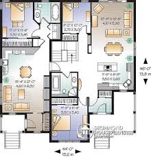 Multi Family Plan W3037 Detail From Drummondhouseplans Com Family House Plans Farmhouse Style House Plans Drummond House Plans