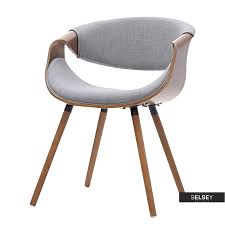 krzeslo bent orzech szary decoration interieure bureau chaises en bambou mobilier de salon