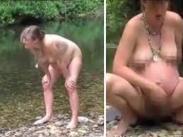 Women giving birth nude