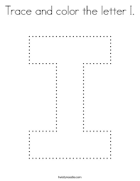 Online coloring pages for kids and parents. Trace And Color The Letter I Coloring Page Twisty Noodle