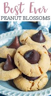 Cookie dough was rolled into logs and frozen as well. Calling All Chocolate Peanut Butter Lovers This Classic Peanut Butter Blossoms C Peanut Butter Blossom Cookies Peanut Butter Blossoms Recipe Christmas Cooking