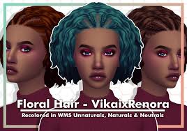 75 Downloadagain Another Hair By My All Time Favorite Creator Ok Base Game Compatible Comes In Wms Unnaturals Naturals A Sims Hair Sims 4 Floral Hair