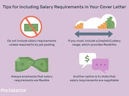 Cover Letter Example With Salary Requirements