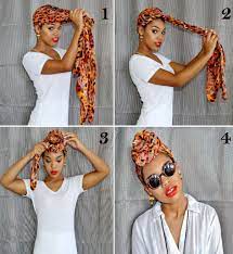 how to tie a turban step by guide stylishlee fashionblogger jamaicanblogger scarf hairstyles head styles african cute short ponytail