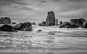 Select from premium beach wallpaper of the highest quality. Hd Wallpaper Bandon Beach Oregon Black And White Pacific Ocean Travel Wallpaper Flare