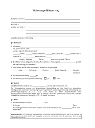Wohnungsmietvertrag als muster in doc und pdf zum download: Wohnungs Mietvertrag Online Pdf