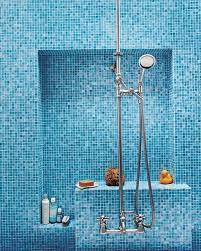 Add a pop of color to any space with a combination of two contrasting blue shower tiles. 1 Mln Bathroom Tile Ideas Estilo De Banheiro Pastilha Banheiro Banheiro Pequeno