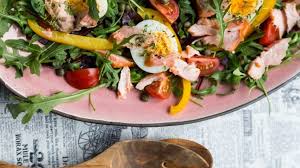 Place the halves on your salad. Hot Smoked Salmon Salad With Chilli Lemon Dressing The Healthy Employee
