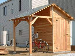 物置や倉庫の屋根を延長する価格 費用の相場は 小屋作り 自転車置場 diy 物置小屋 diy 作り方