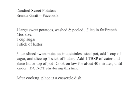 Pina colada cake recipe (4.1/5) broiled spam® and . Candied Sweet Potatoes Brenda Gantt Facebook Candied Sweet Potatoes Dinner Casserole Recipes Potato Patties