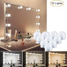 Led Vanity Mirror Lights Hollywood Style Vanity Make Up Light Ultra Bright White Led Lights For Makeup Vanity Table Bathroom Mirror 10 Bulbs Walmart Com Walmart Com
