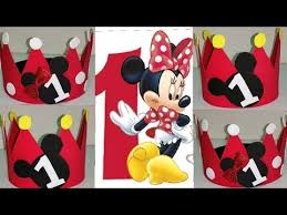 تاج على شكل مينى و ميكى ماوس للاعياد الميلاد diy how to make minnie and mickey mouse hat youtube cards novelty playing cards