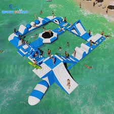 Custom color outdoor beach inflatable lake water park on water for holiday  entertainment
