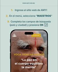 📍ENCUENTRA A MAESTROS IYENGAR , EN TU CIUDAD 🧘🏽‍♂️🧘🏻‍♀️, 🔎 Explora  nuestro Directorio de Maestros Certificados Iyengar, 1️⃣ Ingresa al sitio  web de AMYI, 2️⃣ En el menú, selecciona “MAESTROS”, 3️⃣ ...