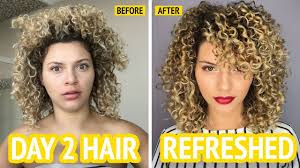 Apply a moisturiser to your hair before you apply any oil. How I Refresh My Curly Hair With No Heat Or Frizz Youtube