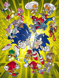 amy rose, antoine d'coolette, bunnie rabbot, johnny lightfoot,  knuckles the echidna, porker lewis, rotor the walrus, sally acorn,  shortfuse the cybernik, tails (sonic), tekno the canary, sonic (series),  sonic the comic, sonic