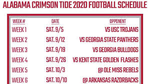 Now more than 2 weeks in to this unusual fall camp mark farley likes what he… missouri valley releases conference football schedule for uni. Printable Alabama Football Schedule 2020