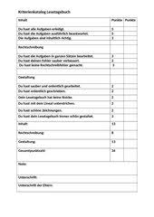 Kostenlose lebenslauf muster und vorlagen. Deutsch Arbeitsmaterialien Bewertung Lesetagebuch 4teachers De