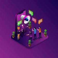 Digital Marketing Isometric Concept With Megaphone Isometric Digital Marketing Png And Vector With Transparent Background For Free Download Digital Marketing Design Marketing Poster Digital Marketing