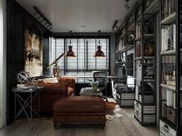 Picture of masculine home office is awesome for your furniture design idea at home. Masculine Industrial Style For The Modern Man