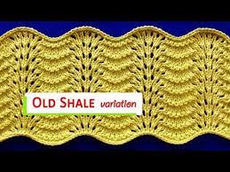 Old shale lace triangle, by evelyn clark, from the summer 2008 issue of spin off. Old Shale Variations Stitch Pattern 4 Youtube