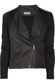 Black Helmut Helmut Lang Washed Leather And Cotton Jersey Biker Jacket Helmut Lang Leather Jackets Women Jackets Leather Jacket