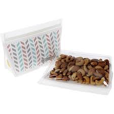 Available in multiple fun prints, the playful bags are also reusable. Ziptuck Reusable Snack Bags Full Circle Home Earthhero