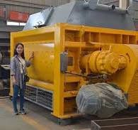 JS2000 Concrete Mixer, 2m³ Twin Shaft Mixer