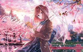 Original anime art poster featuring my own illustration. Anime Cherry Blossoms Wallpapers Wallpaper Cave
