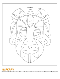 Printable How To Make Pattern How To Make An African Mask Mascaras Africanas Mascaras Africanas Para Colorir Atividades De Arte