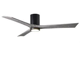Flush mount ceiling fans are available in different styles and packages. Irene 3hlk Ceiling Mount Three Bladed Paddle Fan In Matte Black Flush Mount And With Led Ir3hlk Bk Bw 60 Luce Lighting And Design